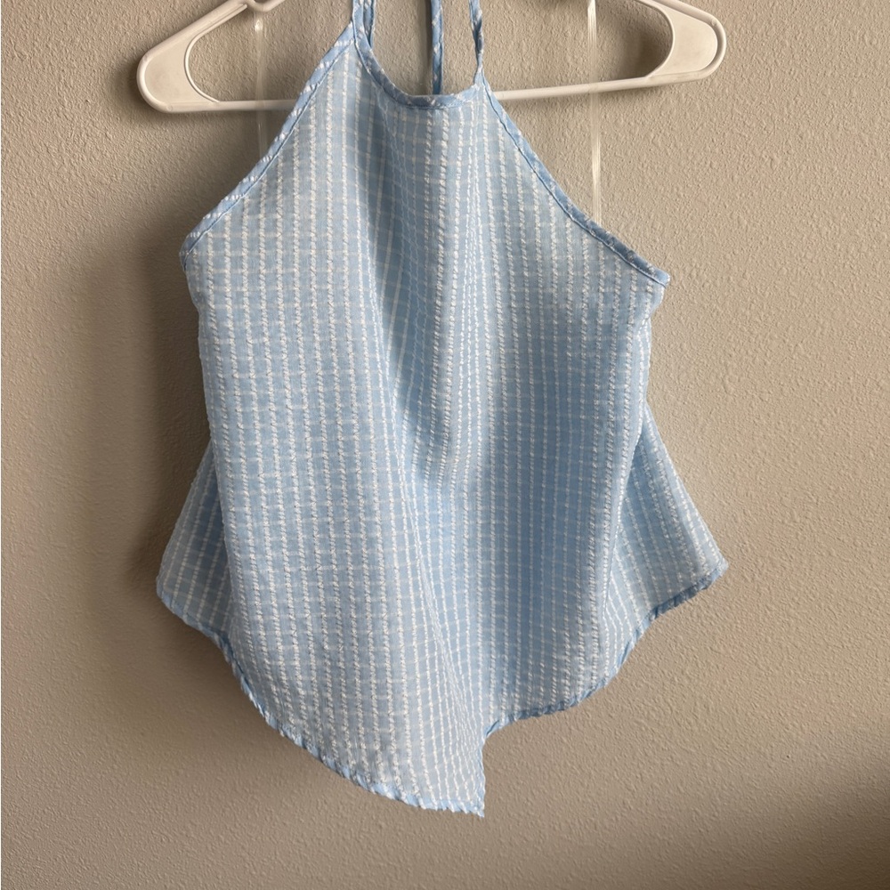 Lizard Thicket Light Blue Patterned Tank Top